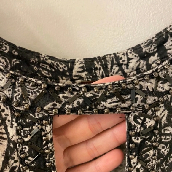 Free People black/white Printed blouse - Picture 2 of 5